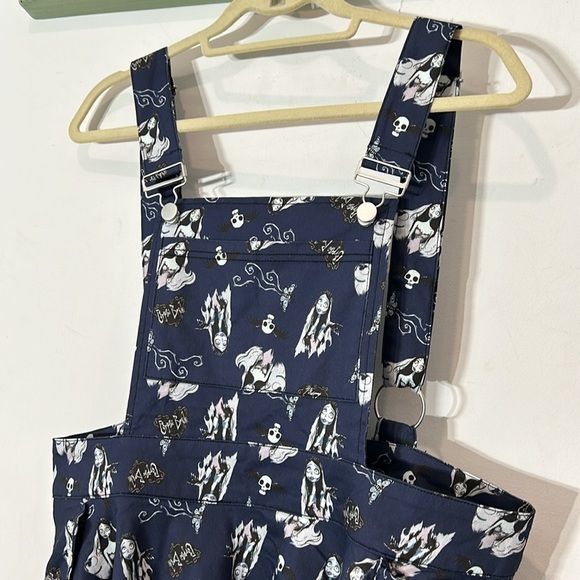Brand new CORPSE BRIDE X UNIQUE VINTAGE BRIONNE PINAFORE SKIRT plus 1X blue navy - Picture 4 of 9